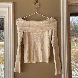 H&M Ivory Off-Shoulder Top - Size Small